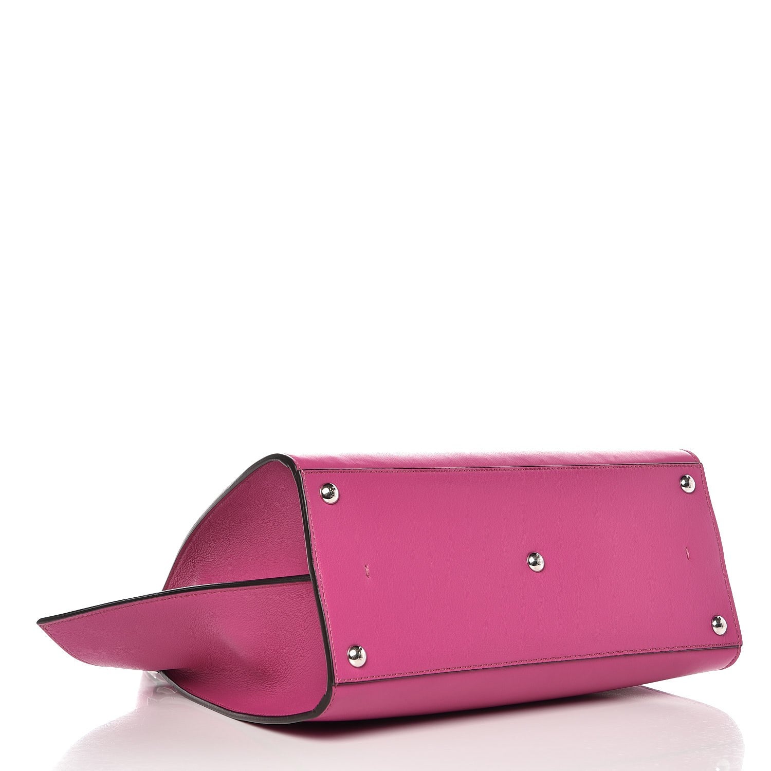 Fendi Vitello Dolce Shiny Nappa Petite 3Jours Tote Magenta Carbone 5 of 8