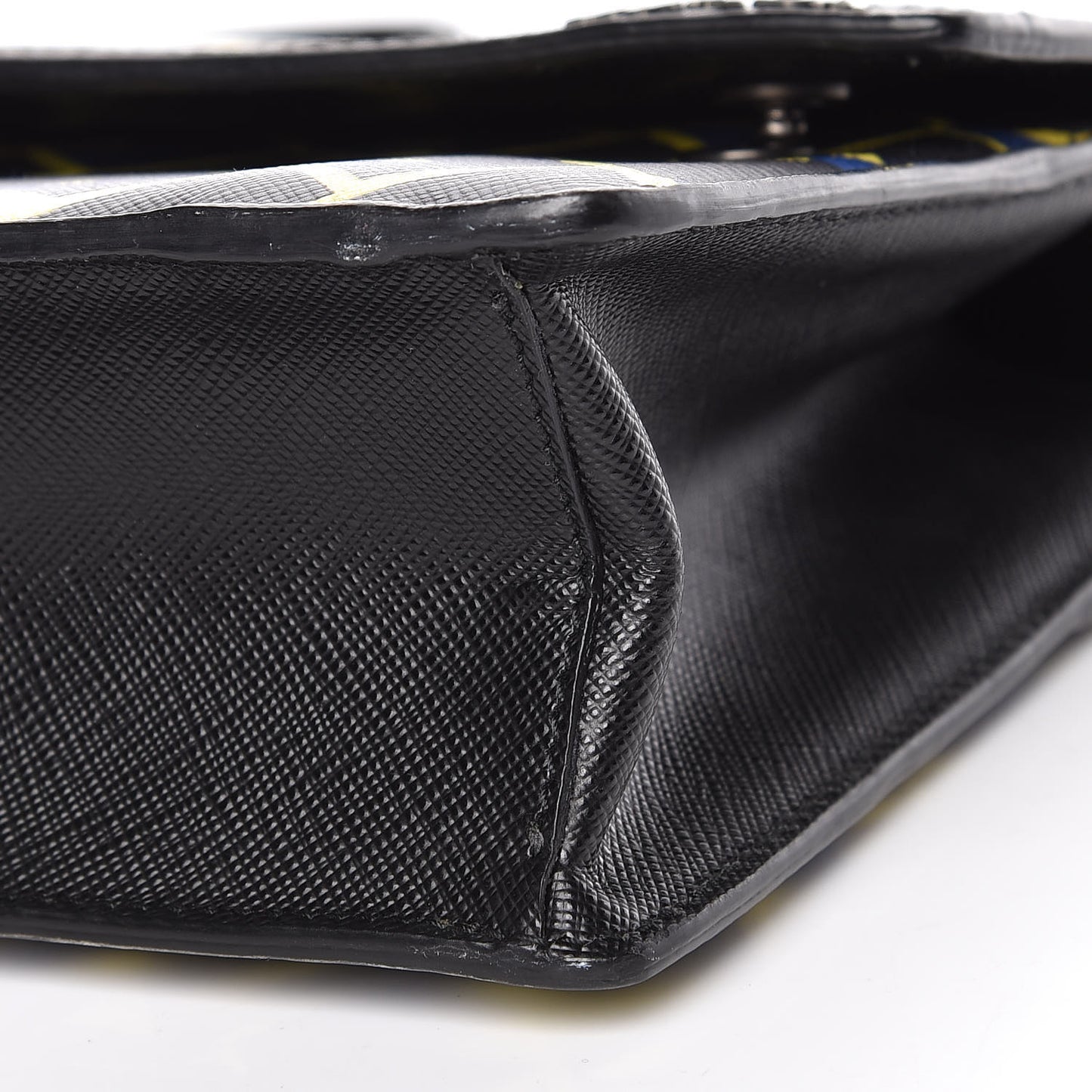 Saffiano Print Wristlet Black
