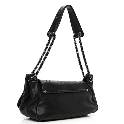 Chanel Calfskin Diamond Stitch Accordion Flap Black 3 of 9