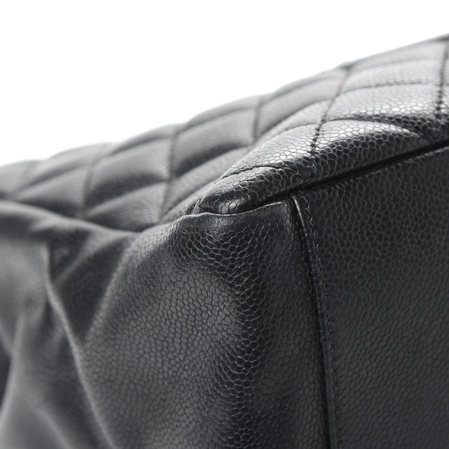Caviar Quilted Grand Shopping Tote GST Black