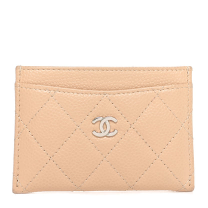 Chanel Caviar Quilted Card Holder Beige 1 of 10