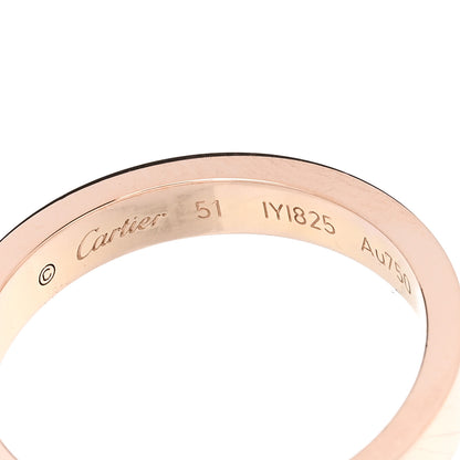 Cartier 18K Pink Gold Diamond 3mm C De Cartier Wedding Band Ring 51 5.75 4 of 6