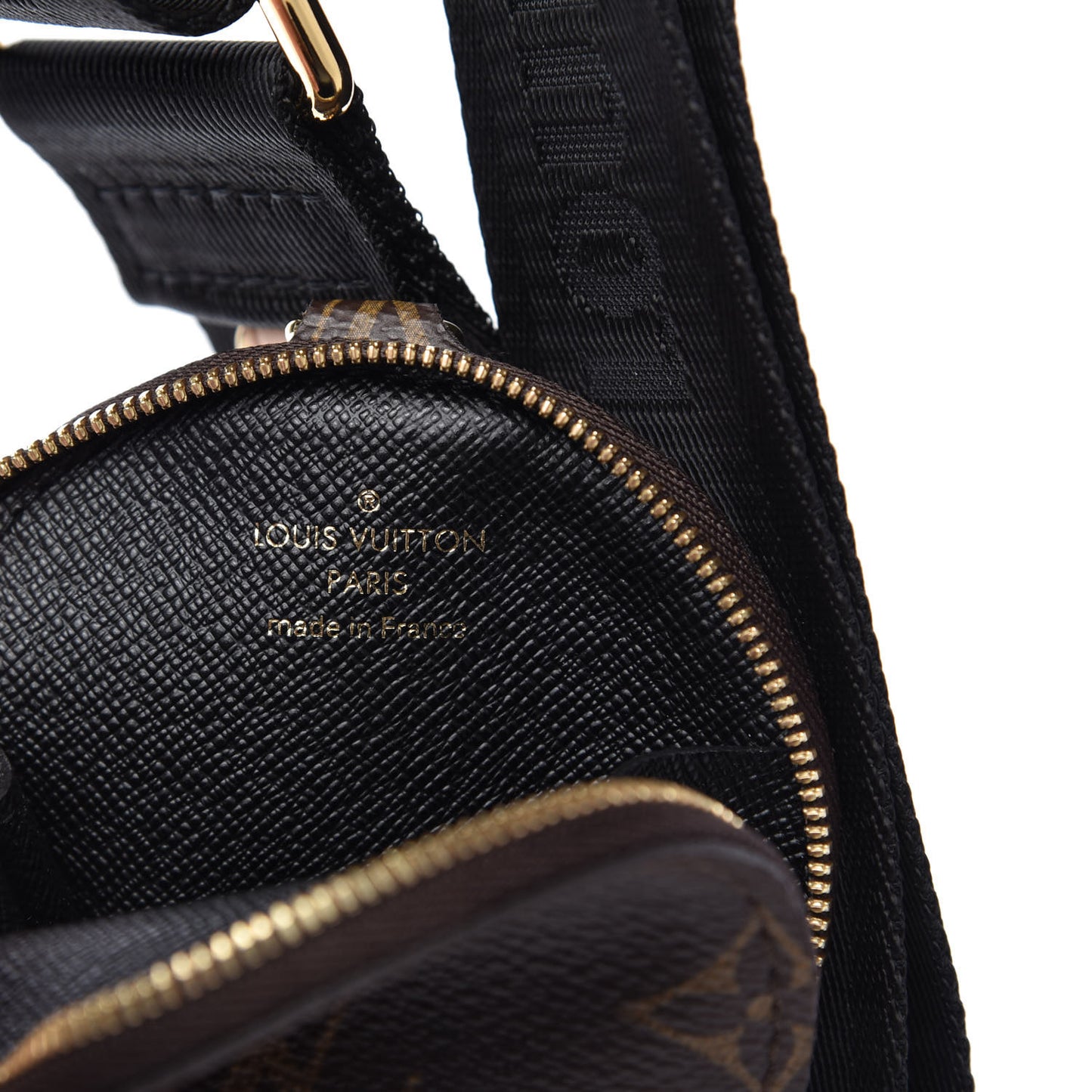 Monogram Multi Pochette Accessories Bandouliere Shoulder Strap Black