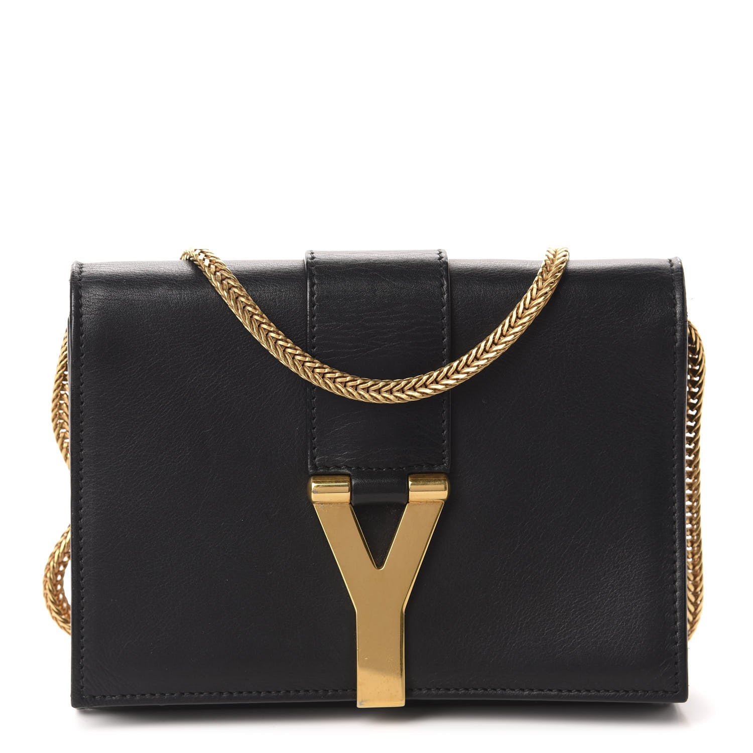 Saint Laurent Calfskin Small Classic Y Satchel Bag Black 1 of 10