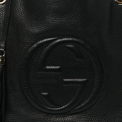 Gucci Pebbled Calfskin Large Soho Chain Shoulder Bag Black 8 of 14
