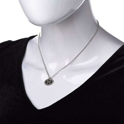Hermes 18K White Gold Diamond Eclipse Pendant Necklace 2 of 5