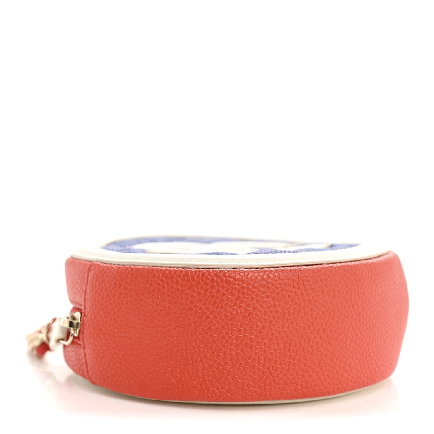 Chanel Caviar Quilted Round Filigree Crossbody Blue White Red 4 of 12