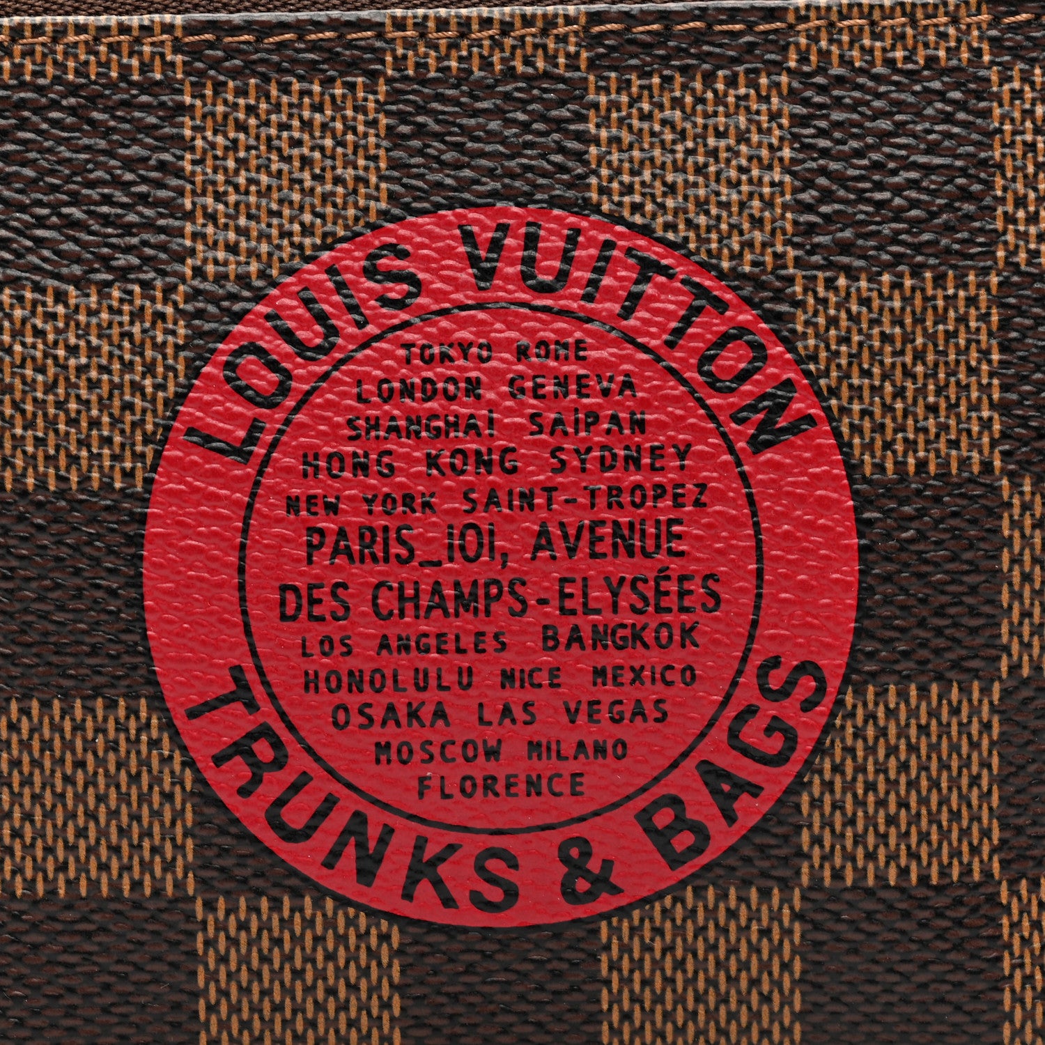 Louis Vuitton Damier Ebene Complice Trunks and Bags Mini Pochette Accessories Red 7 of 9