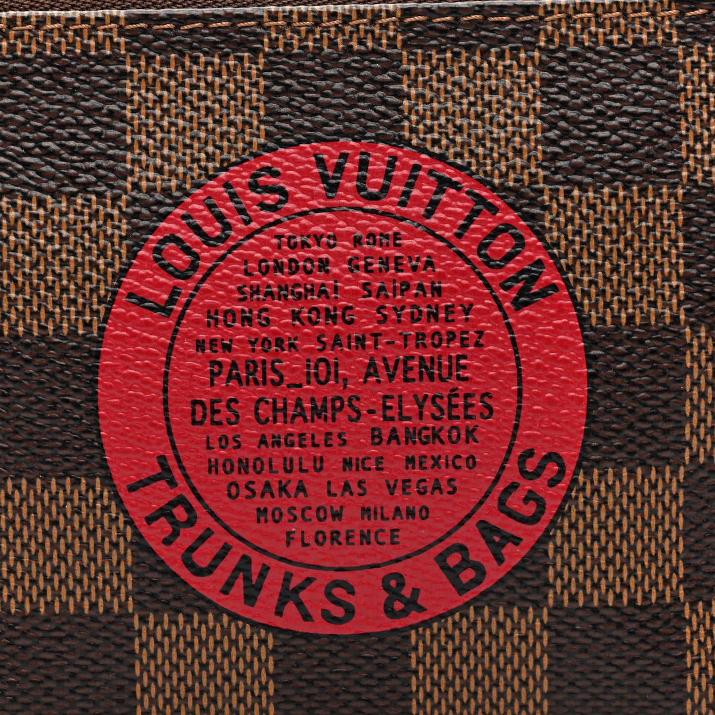 Damier Ebene Complice Trunks and Bags Mini Pochette Accessories Red