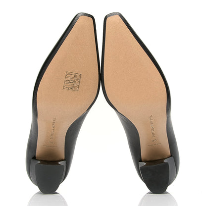 Bottega Veneta Nappa Almond Pumps 38 Black 4 of 5