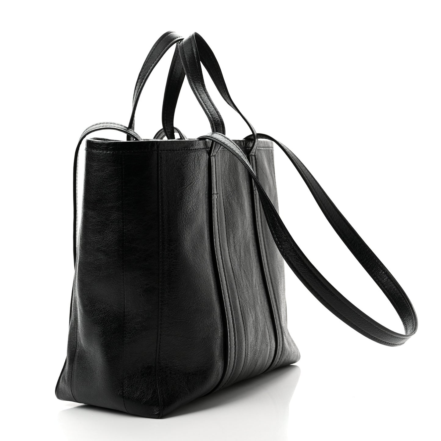 Agneau Arena Medium Barbes East West Shopper Black