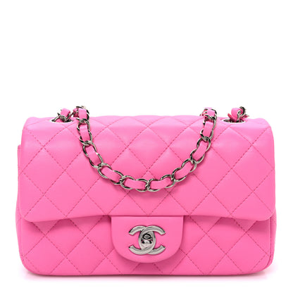 Chanel Lambskin Quilted Mini Rectangular Flap Pink 1 of 10