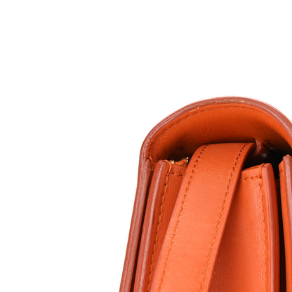 Celine Box Calfskin Medium Classic Box Flap Bag Orange 21 of 23