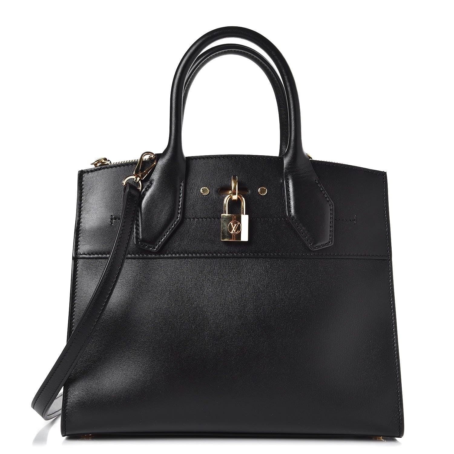 Louis Vuitton Calfskin City Steamer PM Black 1 of 9