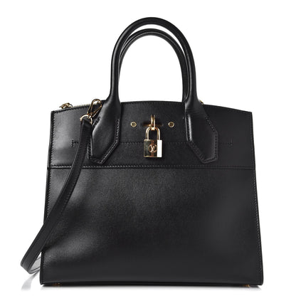 Louis Vuitton Calfskin City Steamer PM Black 1 of 9