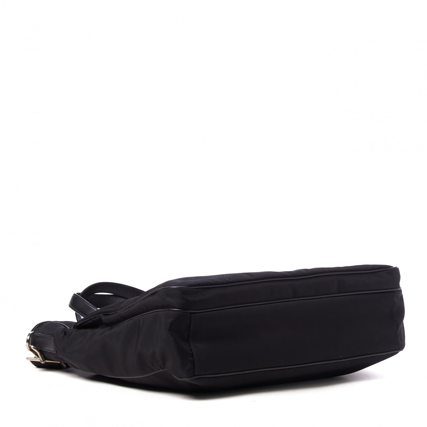 Tessuto Nylon Saffiano Shopping Tote Black