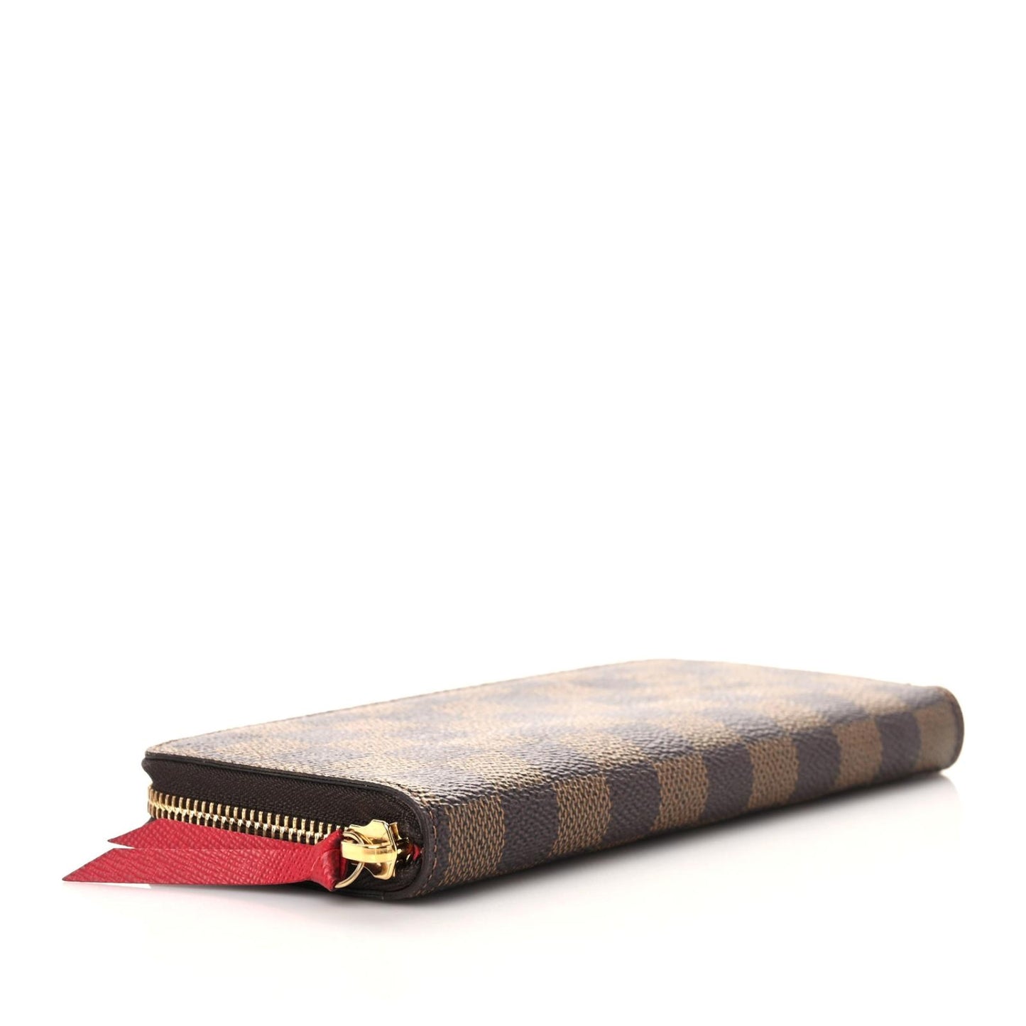 Damier Ebene Clemence Wallet Cherry