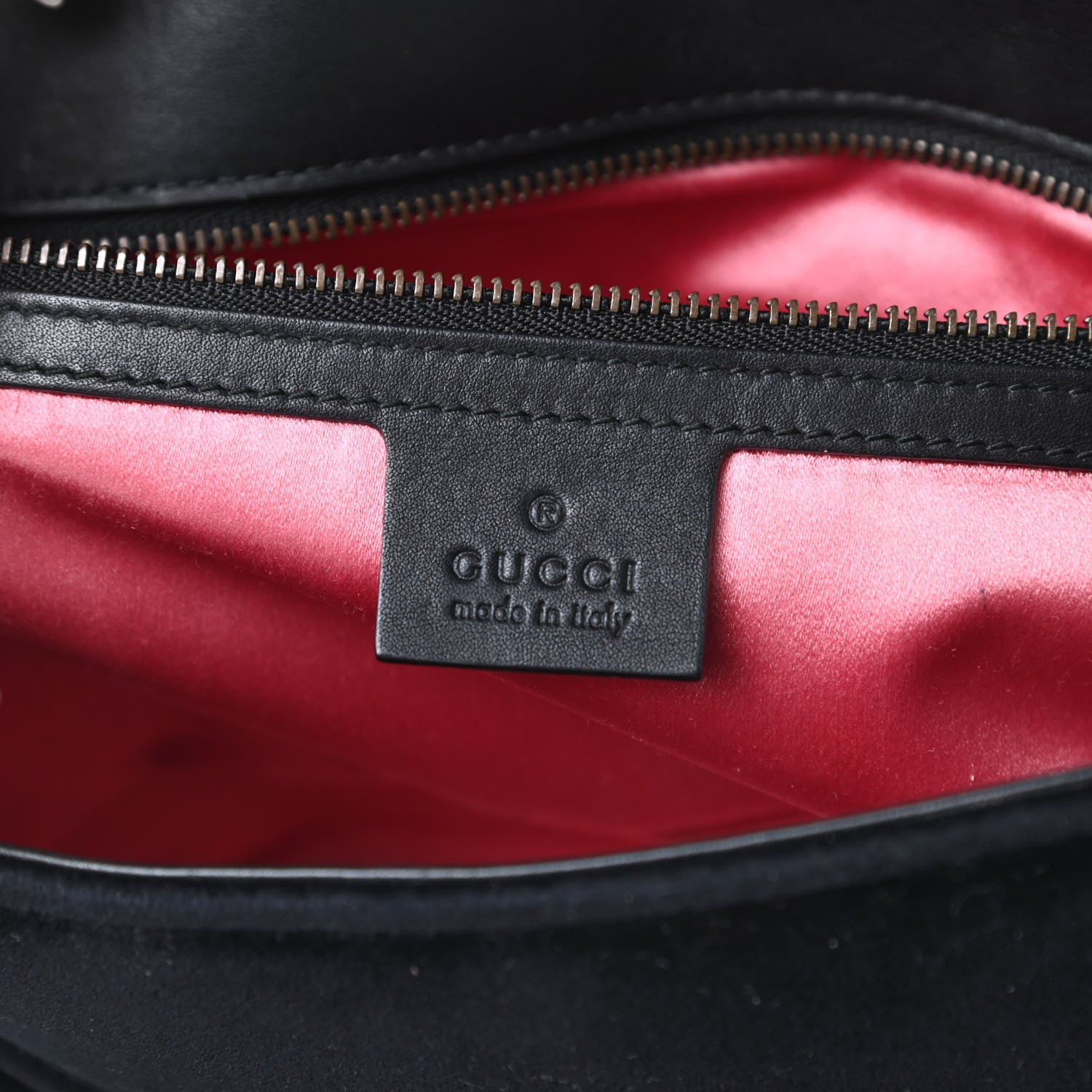 Gucci Velvet Matelasse Small GG Marmont Shoulder Bag Black 7 of 17