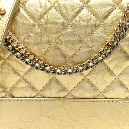 Chanel Metallic Aged Calfskin Quilted Medium Gabrielle Gold 8 of 10