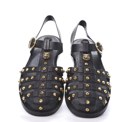 Gucci Rubber Crystal Mens Buckle Strap Sandals 8 Black 3 of 8