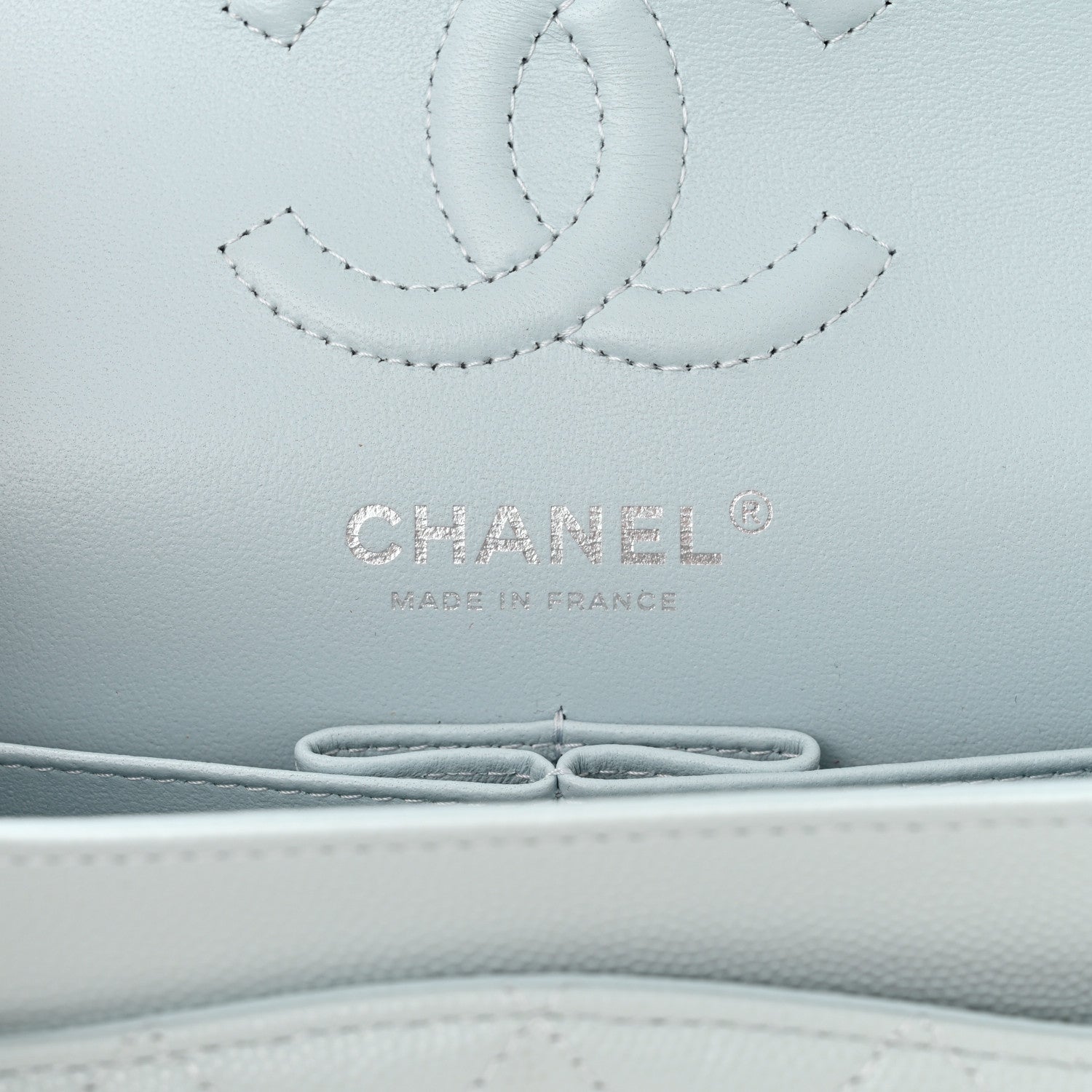Chanel Caviar Quilted Small Double Flap Light Blue 6 of 11