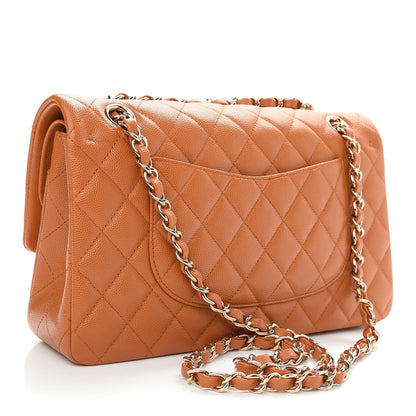 Chanel Caviar Quilted Medium Double Flap Light Brown 3 of 9