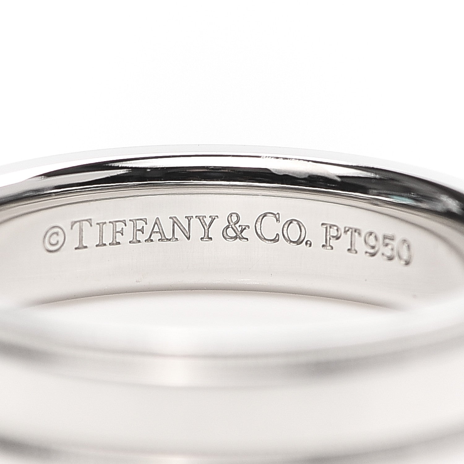 Tiffany Platinum Diamond Essential Double Milgrain Wedding Band Ring 48 4.5 4 of 6