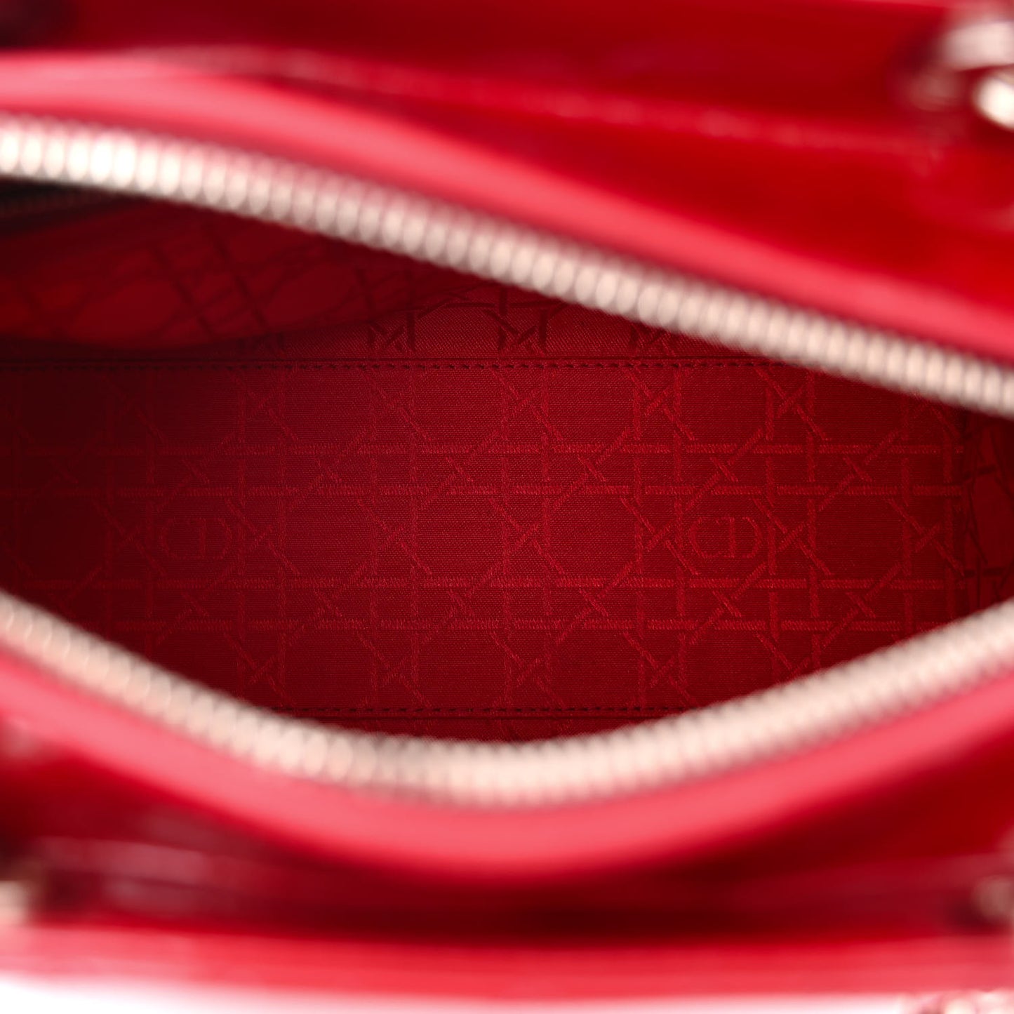 Patent Cannage Medium Lady Dior Burgundy Red