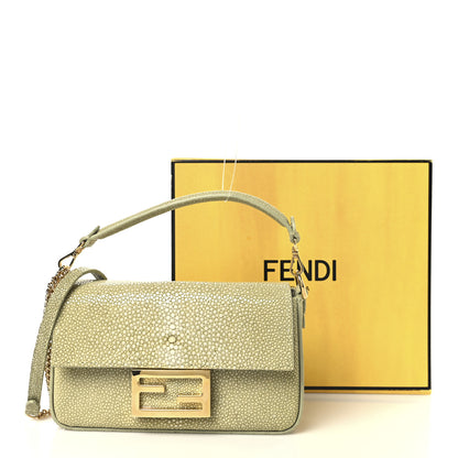 Fendi Stingray Mini Baguette Sage Green 10 of 10