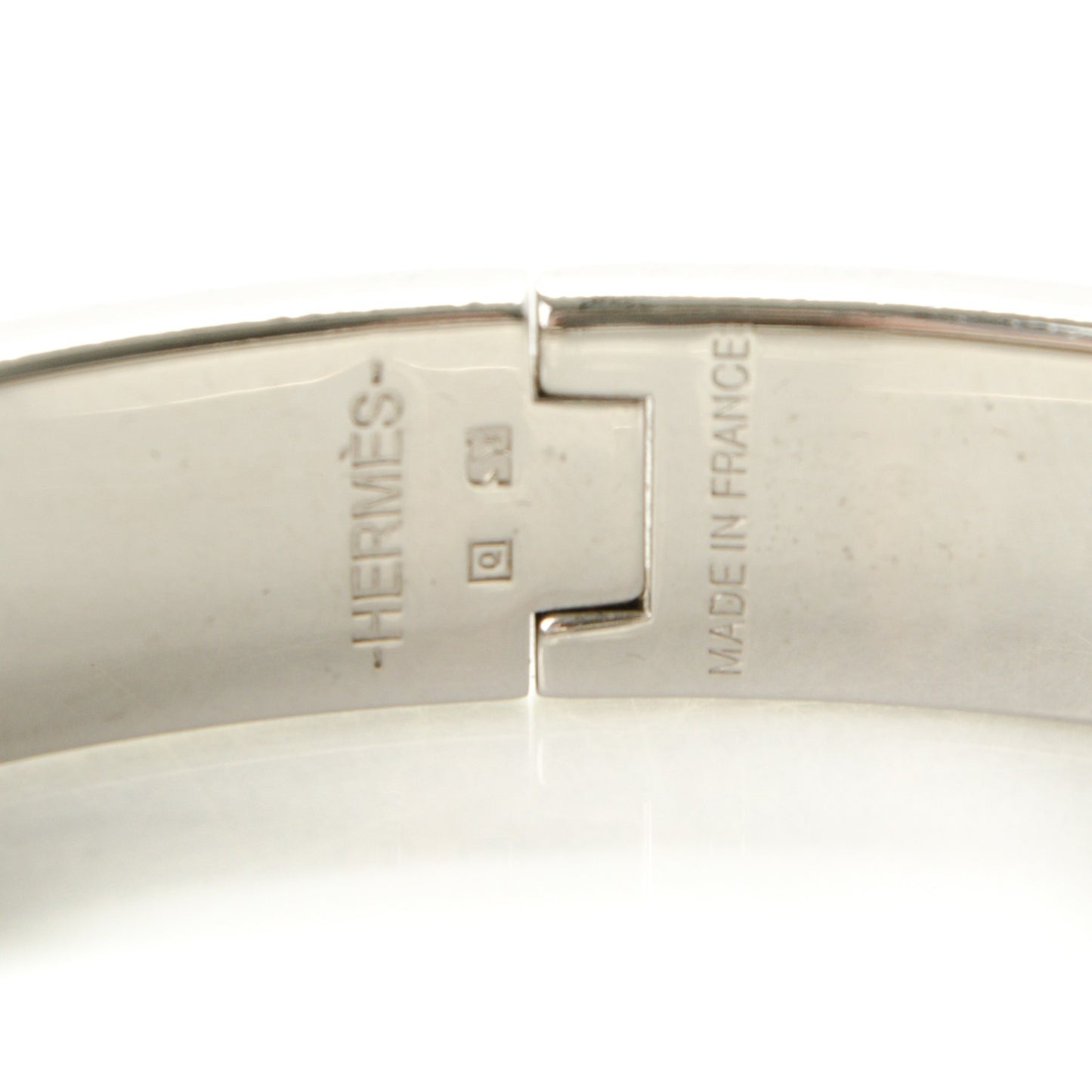 Enamel Narrow Clic Clac H Bracelet PM White