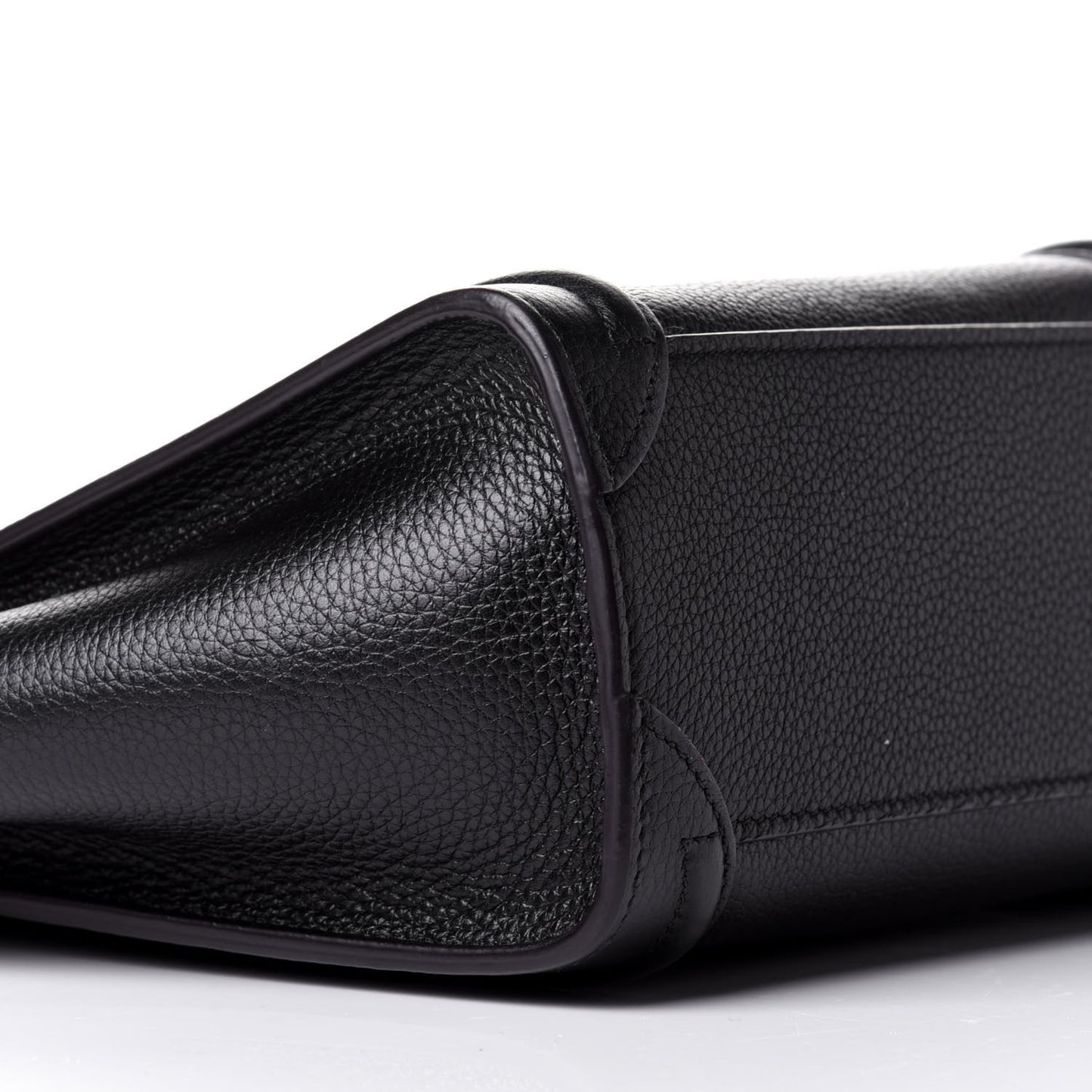 Drummed Calfskin Nano Luggage Black