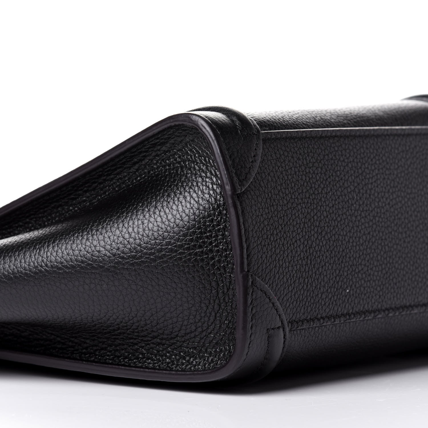Celine Drummed Calfskin Nano Luggage Black 9 of 11
