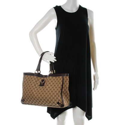 Gucci Monogram Large Abbey Tote Dark Brown 2 of 7