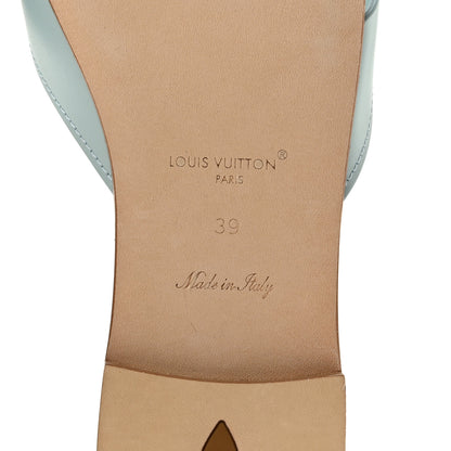 Louis Vuitton Calfskin LV Isola Flat Sandals 39 Blue 8 of 9