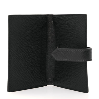 Hermes Epsom Monochrome Bearn Card Holder Wallet Black 5 of 10
