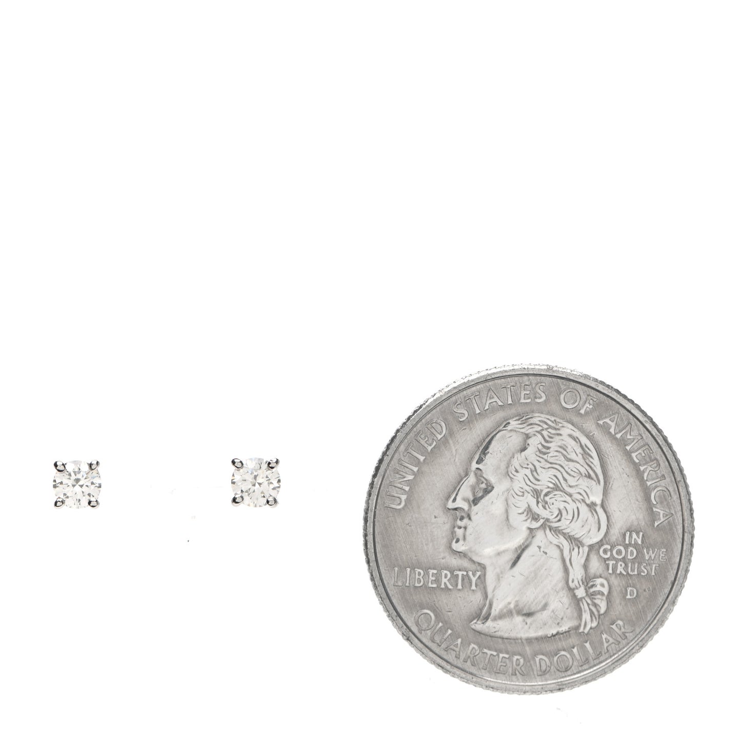 Platinum Diamond .32ctw Solitaire Earrings