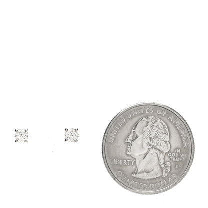 Tiffany Platinum Diamond .32ctw Solitaire Earrings 2 of 5