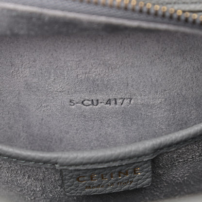Celine Drummed Calfskin Nano Luggage Kohl 13 of 21