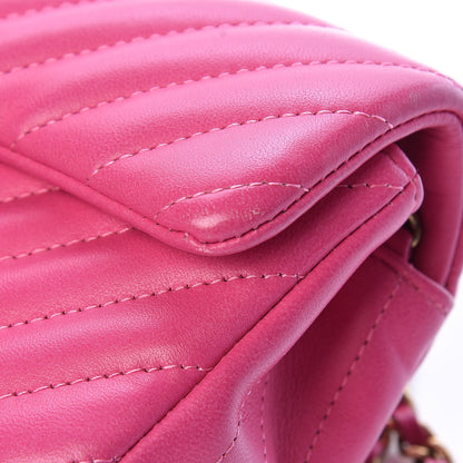 Chanel Lambskin Chevron Quilted Extra Mini Rectangular Flap Dark Pink 16 of 16