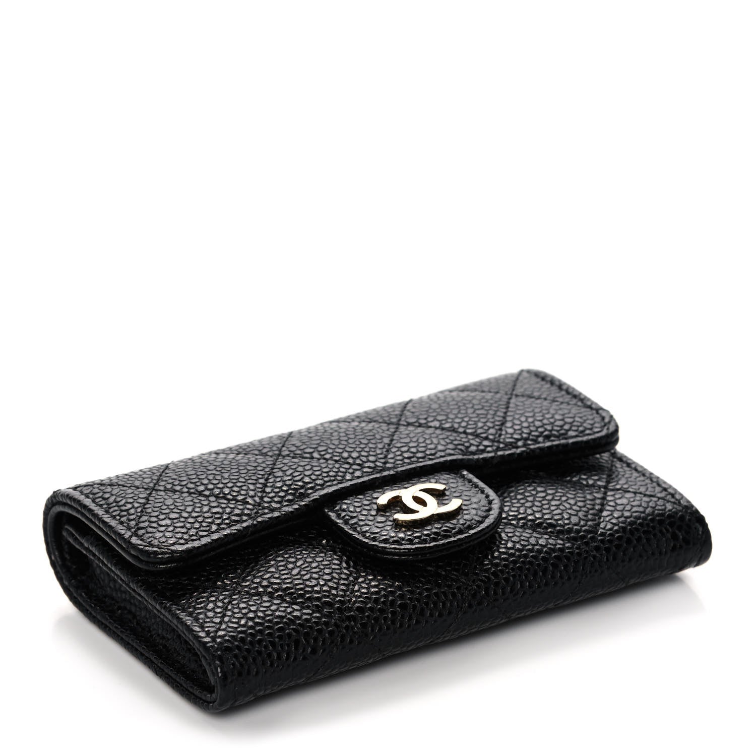 Chanel Caviar Quilted Flap Card Holder Black 4 of 12