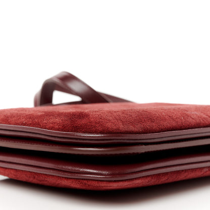 Saint Laurent Suede All-Over Monogram Crossbody Burgundy 10 of 11