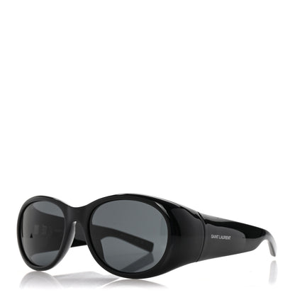 Saint Laurent Acetate Oval Sunglasses SL736 Black 1 of 7
