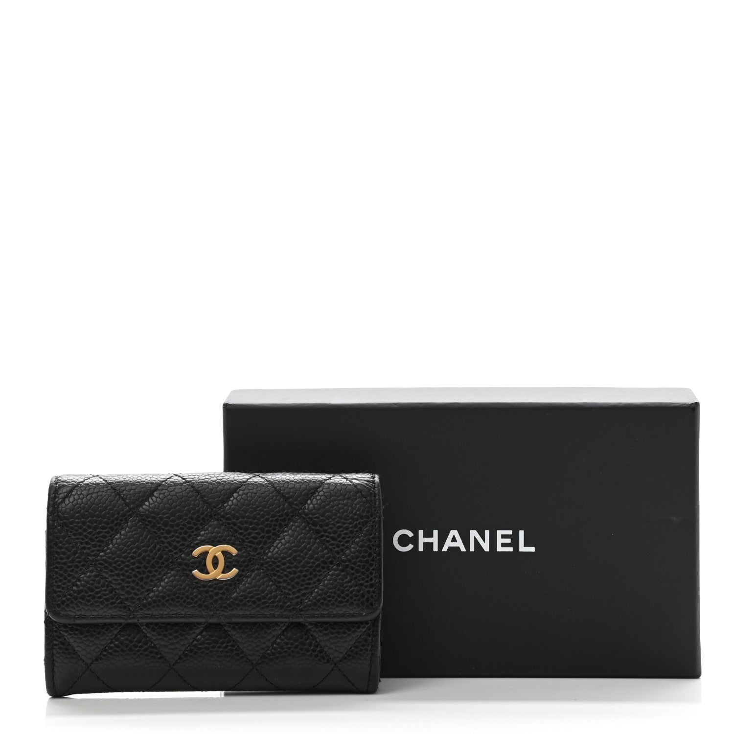 Chanel Caviar Quilted Flap Card Holder Black 10 of 10