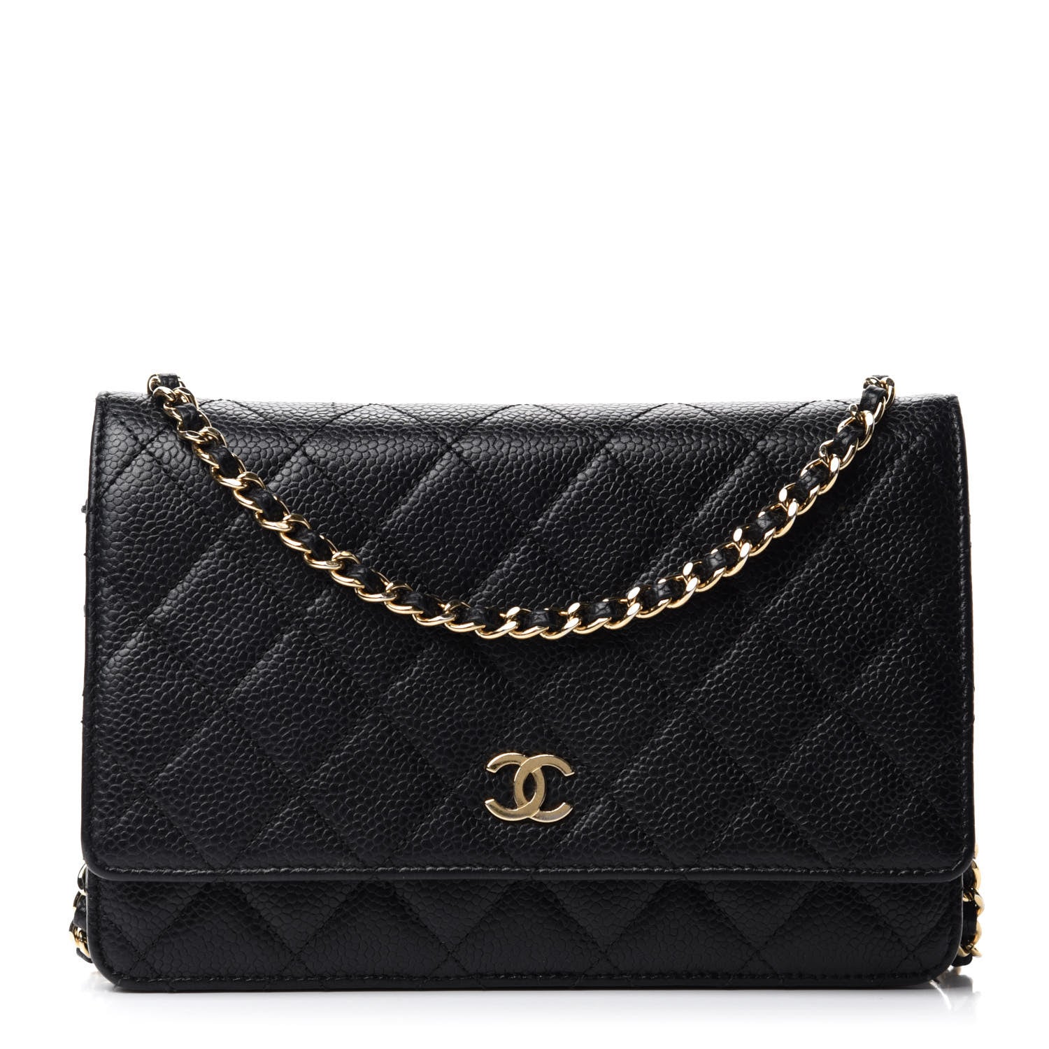 Chanel Caviar Quilted Wallet On Chain WOC Black 1 of 12