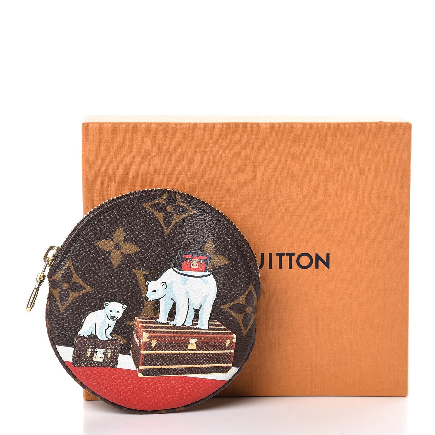Monogram 2017 Christmas Animation Round Coin Purse