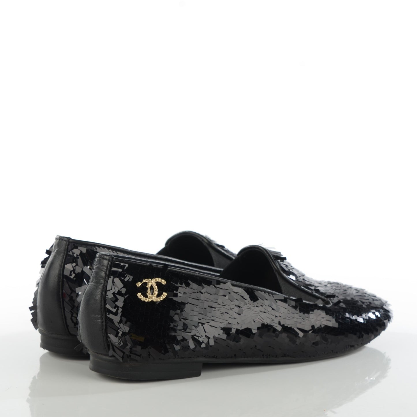 Sequin CC Loafers 36.5 Black