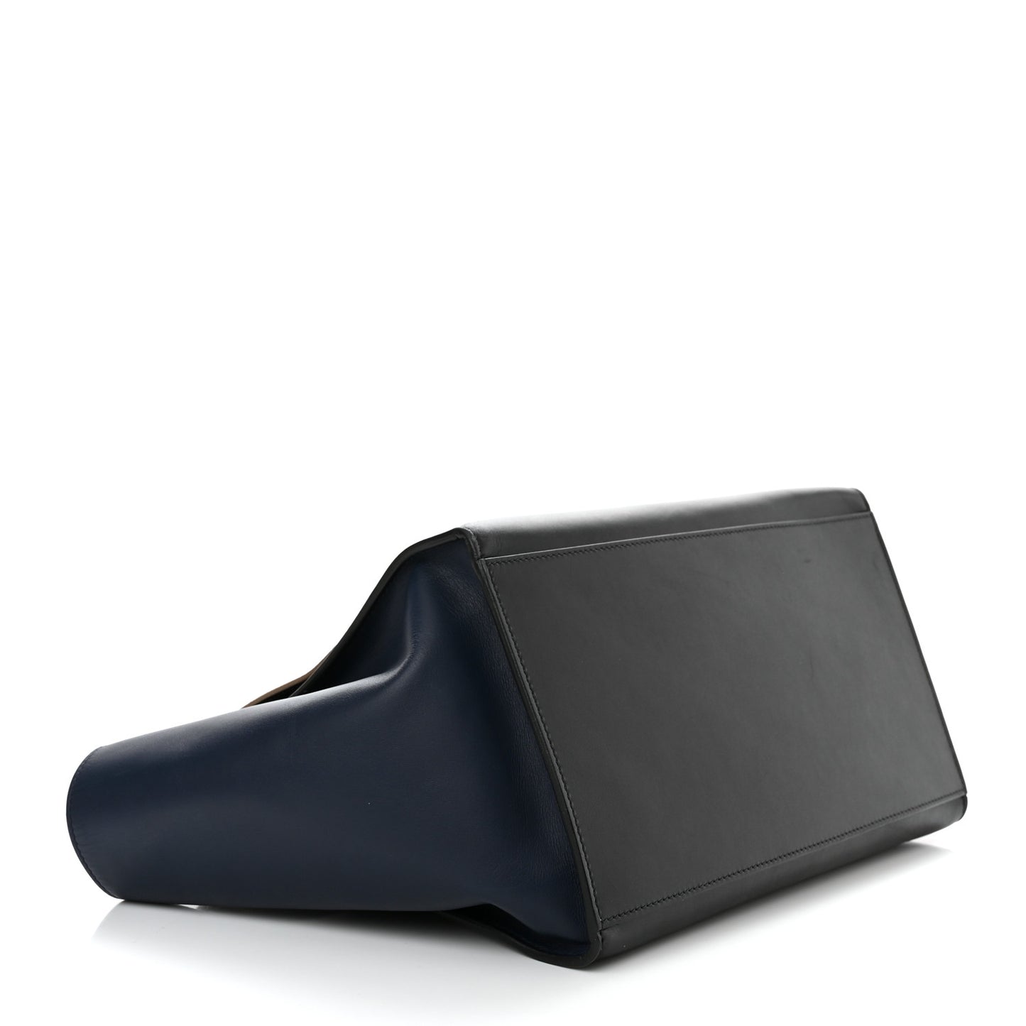 Calfskin Suede Medium Tri-Color Trapeze Grey