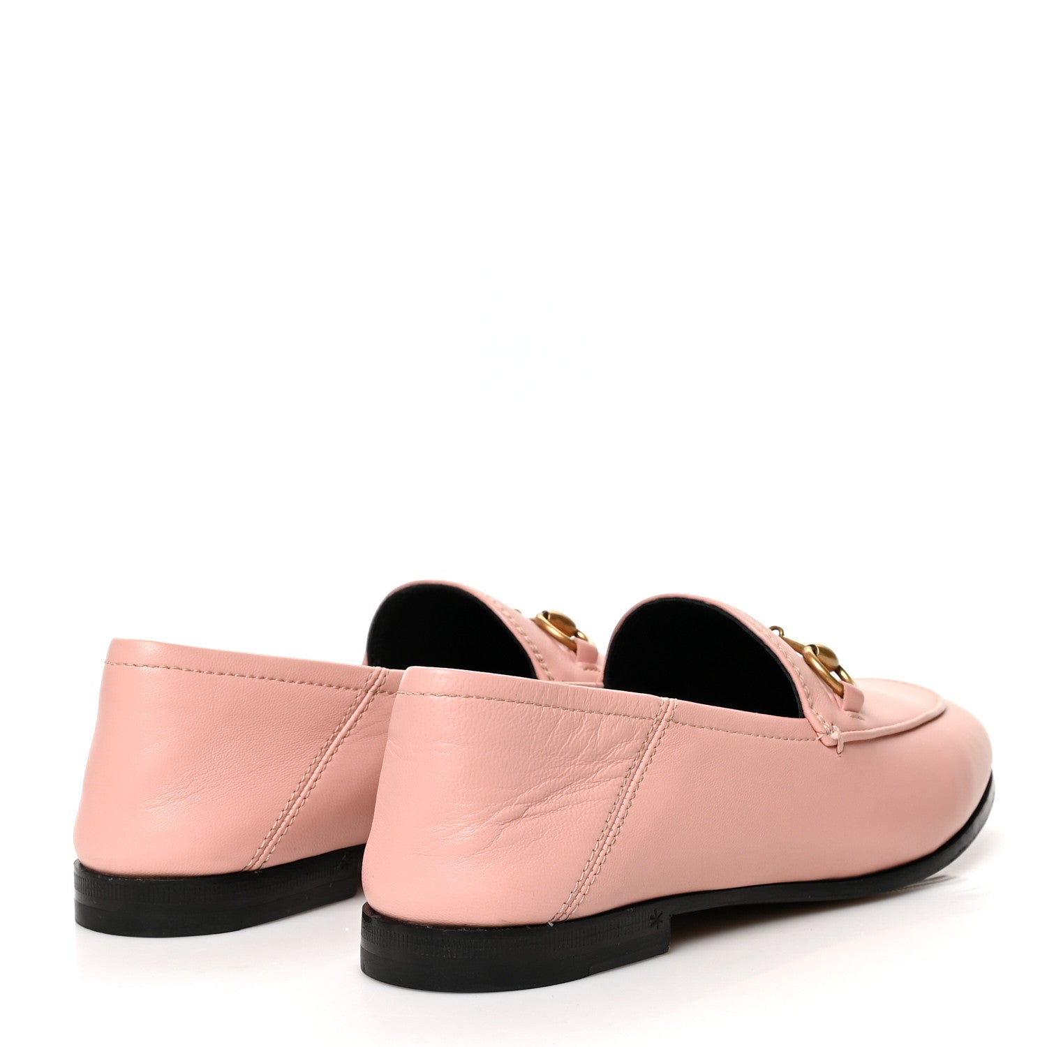 Gucci Lambskin Womens Brixton Horsebit Loafers 35.5 Perfect Pink 4 of 8