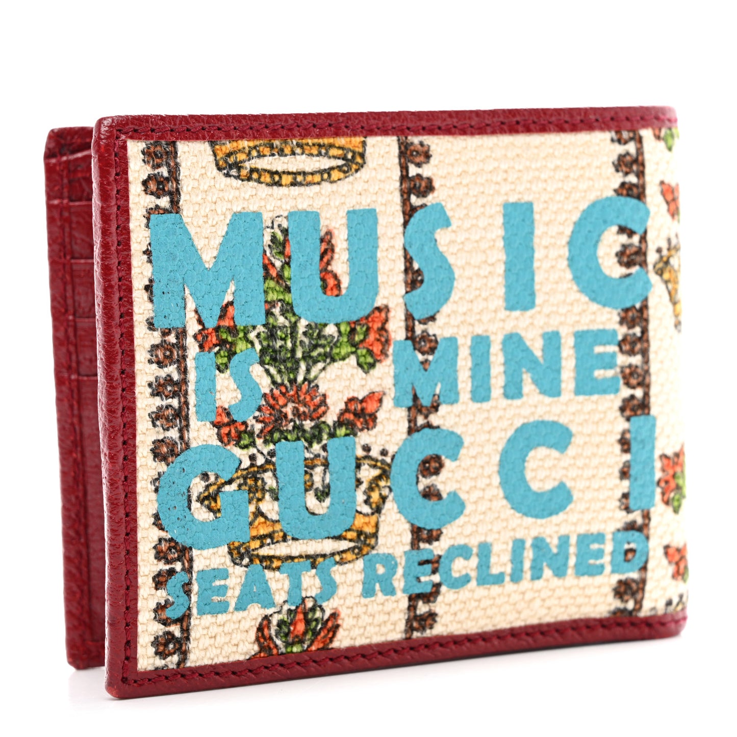 Canvas Calfskin 100 Centennial Music Wallet Multicolor