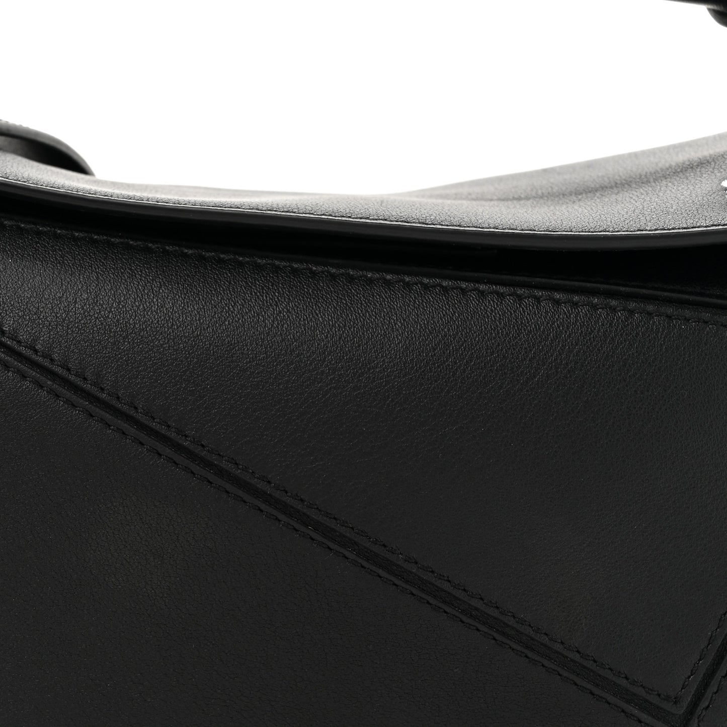 Calfskin Small Puzzle Bag Black